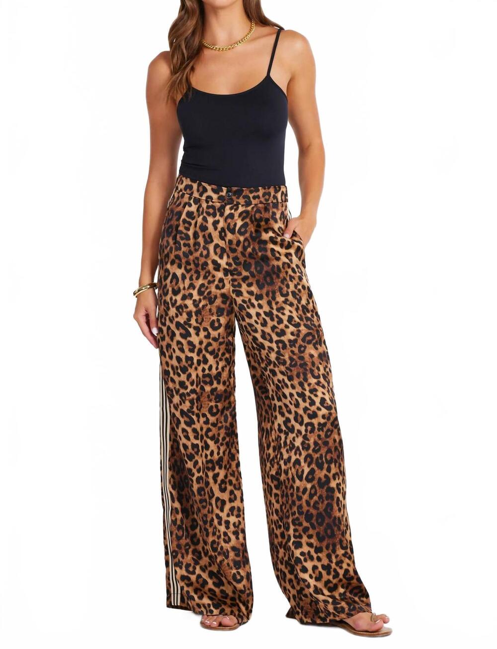 NEW BISHOP + YOUNG veronica sporty pant in leopard print